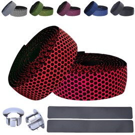 fogman Bar Tape Road Bike Bicycle Waterproof Design Universal Grip Strength 2m Length (Red)