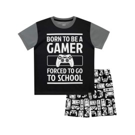 Harry Bear Boys Shorts Pyjamas Gaming Black 6-7 Years