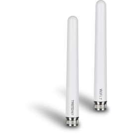 TRENDnet 3/6/7 dBi Outdoor Tri-Band Omni Antenna Kit, TEW-A057, 2.4GHz, 5GHz, 6GHz, Compatible with 802.11be/ ax/ac/n/g/b/a Routers and Access Points, N-Type Connector, White