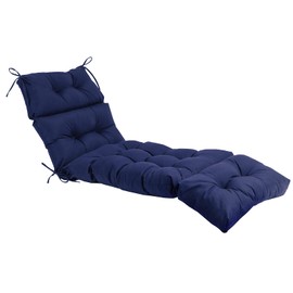 QILLOWAY Indoor/Outdoor Chaise Lounge Cushion,Spring/Summer Seasonal Replacement Cushions. (Navy)