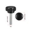 sourcing map M5 x 25mm Metric Male Thread Knurled Clamping