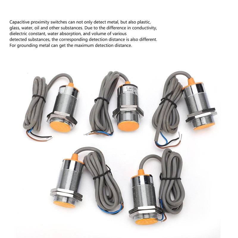 5Pcs Metal Inductive Switch Proximity Limit Sensor NPN 3‑Wire Normally