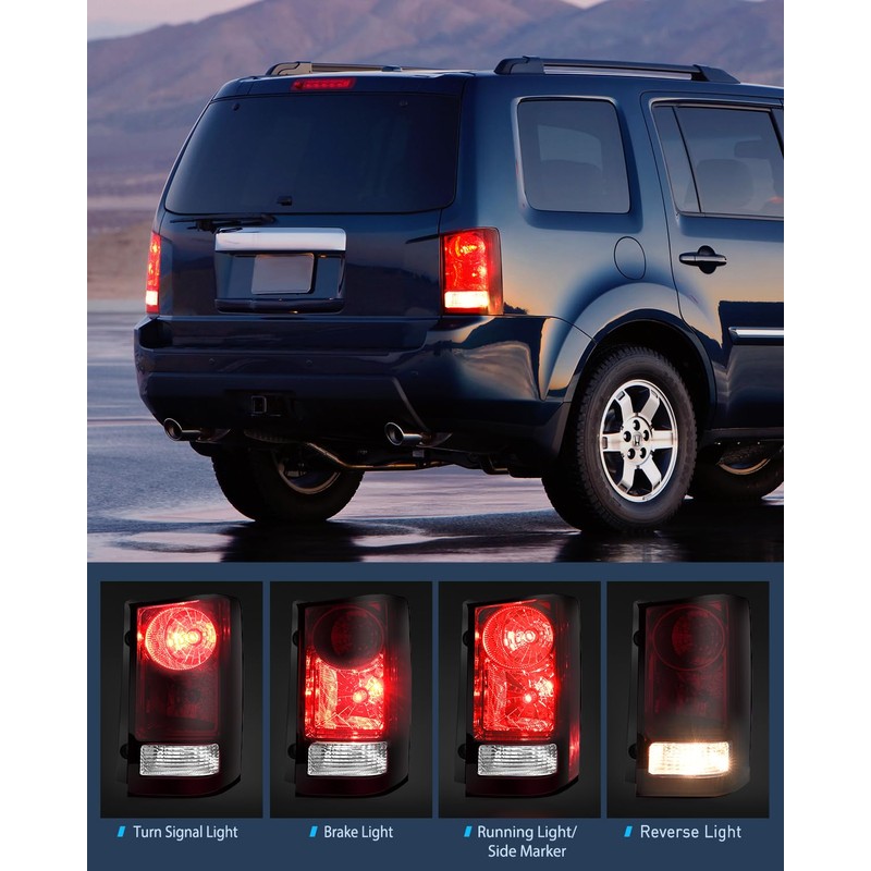 Nilight Taillight Assembly Compatible with 2009 2010 2011 2012 2013