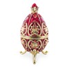 Red Royal Jeweled Inspired Imperial Easter Egg 4.5 Inches