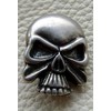 Biker Leather Wallet H.D. Skull Silver Leather Colour Black with