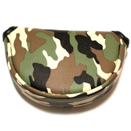 Putter Cover Headcover Odyssey 2 Ball Compatible with Small Mallet Type Magnetic Camo Camo (Mallet (Green Small))