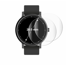 brotect 3D Curved Screen Protector compatible with Watches (Circular, ø: 26 mm) (2 Pack) - Full Screen Coverage