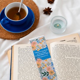 Fabric Bible Bookmark with Bonus Tassel Bookmark - Philippians 1:3: I Thank My God Every Time Bible Book Markers - Christian Bookmarks for Women - Religious Bookmarks - Christian Gifts for Women