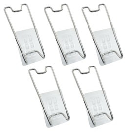 Rierdge 5Pcs Silver Self Adjustable Picture Easel Stand Metal Self Adhesive Picture Frame Easel Small Frame Easel Backs 5.14" Tall for Picture Frame Photo Frame Back