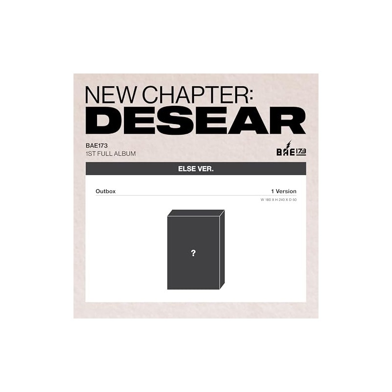 BAE173 [NEW CHAPTER : DESEAR] (ELSE Ver.)（韓国盤）【正規輸入盤】