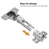 Furniware 2 Pcs Slide-on 35mm Kitchen Cabinet Wardrobe Door Hinge,110