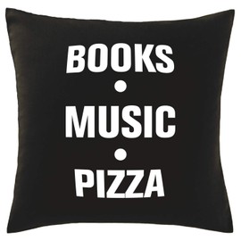 Hippowarehouse Books music pizza Printed bedroom accessory cushion cover case 41x41cm