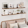 Vivelove Picture Ledge Shelf, Solid Pine Wood Rustic Floating Shelves