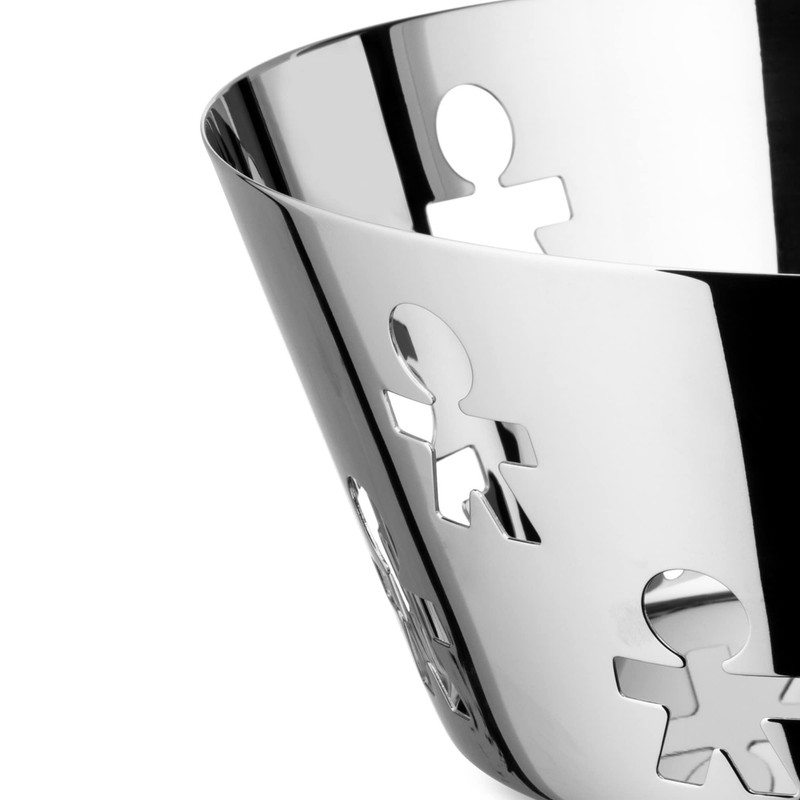 Alessi | Girotondo AKK04 - Designkorb mit Lochverzierung, Edelstahl 18/10,