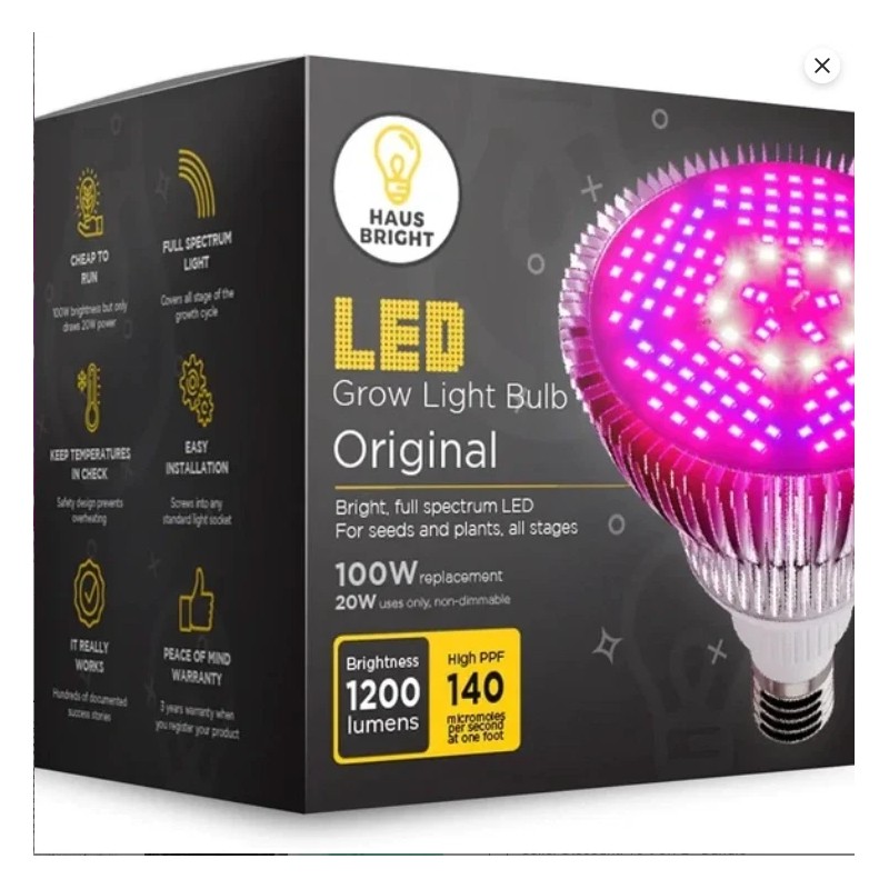 HausBright Gardening Lot of 2 Haus Bright LED Grow Light