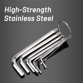 Yopolaz 8 Size Allen Wrench Hex Key Sets - Bike Repair Tool Furniture Tool - 8 In 1 L-Shape Wrench - 1.5mm,2mm,2.5mm,3mm,3.5mm,4mm,5mm,6mm (8 Size)