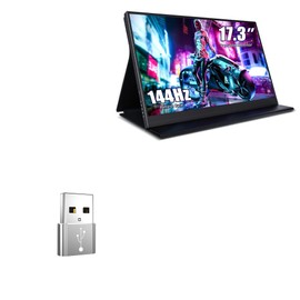 BoxWave Adapter Compatible with ZSCMALLS Portable Monitor Gaming Monitor (17.3 in) - USB-A to C PortChanger (5-Pack), Type-C OTG Convert Charging Data Adapter - Metallic Silver