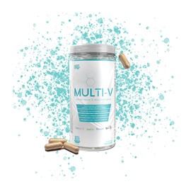 VNDL Project Multi-V Multivitamin For Men & Women - 65 Vitamins, Minerals, Fruits, Vegetables & Herbs - Supports Gut Health, Cortisol Manager & Antioxidant Complex - 30 Serving Bottle/150 Capsules