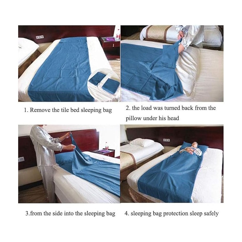 JZS Sleeping Bag Liner,Portable Hotel Travel Sheets Single & Double