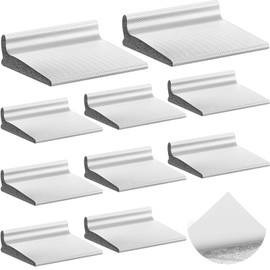 Pangda 10 Pcs Door Corner Seal, Self Adhesive Frame Door Corner Seals Raised Behind Weatherstripping for Noise Isolation and Weather Protection (Classic,White)