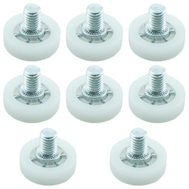 TAODAN 8PCS 19mm Diameter Drawer Roller POM Plastic Cabinet Drawer Guide Pulley Furniture Pulley DIY Replacement Part for Cabinet Sliding Door Cash Register Pet Box