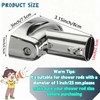 2 Pack Shower Curtain Rod Brackets, Adjustable 180°Rotation, Curved Shower