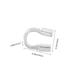 OSALADI 300pcs U Shaped Jewelry Wire Protectors Copper End Caps for DIY Jewelry Making Secure Thread Guards for Necklaces Bracelets Earrings and Crafting Projects