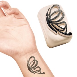 LaDot Tattoo for Children and Adults, Temporary Skin-friendly Fake Tattoos, Tattoo Stamps without Needles for Body and Arm, Waterproof, Ceramic Stamp Butterfly