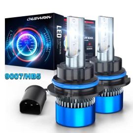 CHUSYYRAY 2x 9007/HB5 LED Headlight Bulbs Kit 6500K White High Low Beam Light Super Bright