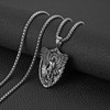 HZMAN St. Michael the Archangel Necklace for Men Stainless Steel