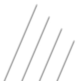 LAVMHAB 304 Stainless Steel Round Rod 2.5mm x 150mm, Solid Steel Shaft Rods Bar for DIY Crafts Models (4pcs)