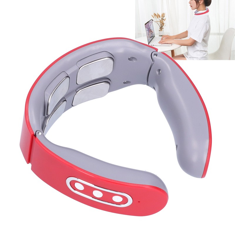 4 Massage Head Neck Massager Electric Hot Compress Relieve Fatigue