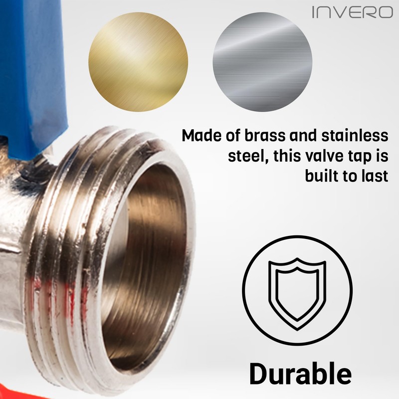 Invero Universal Durable Brass, Stainless Steel Washing Machine Dishwasher Straight
