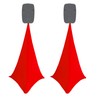 2x bright red double sided spandex stretch speaker stands scrims,
