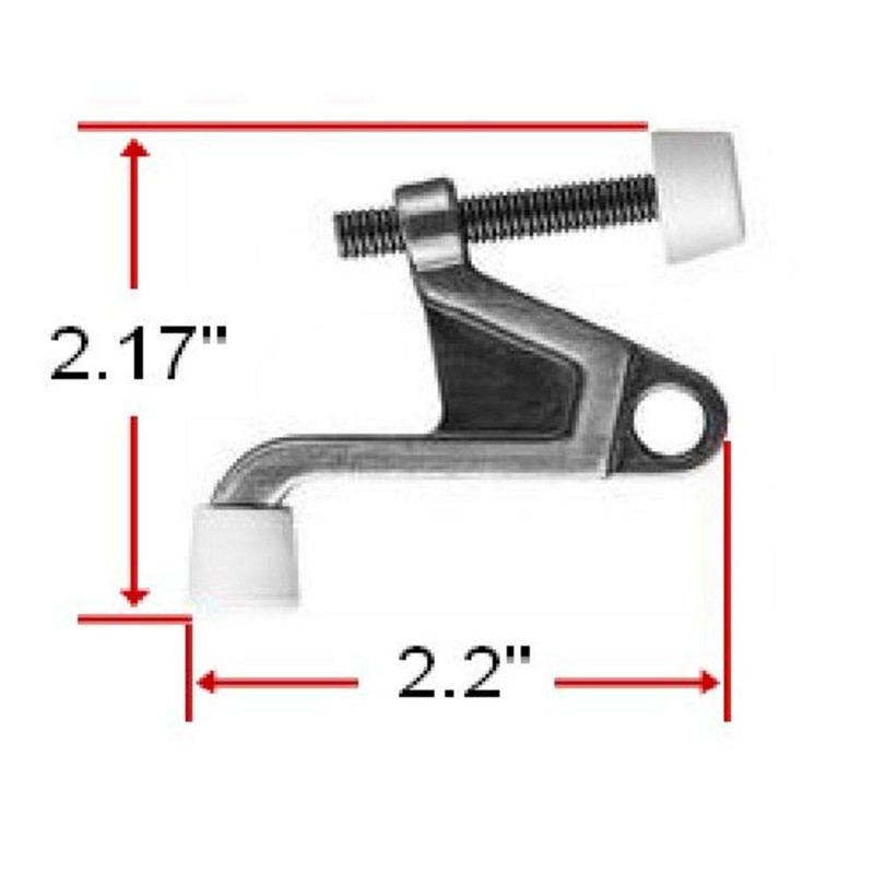 Design House 181818 Jumbo Hinge Pin Door Stop, 5-Pack, Polished