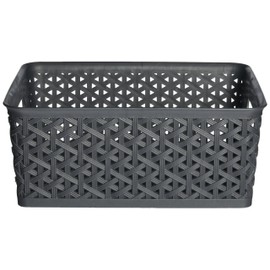 Whitmor 6597-5656-SLVR Resin Tote, Small, Silver