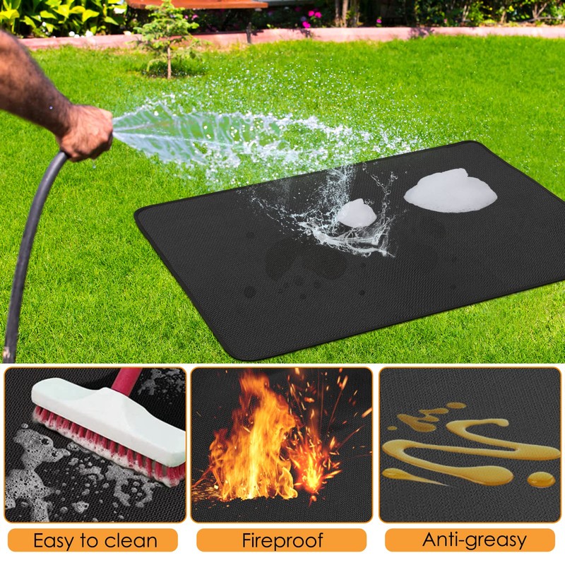 Fire Pit Mat, 36 x 48 inches Under Grill Mat