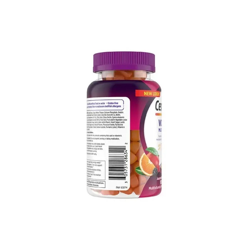Multivitaminico Centrum Para Mujer Sabor Frutas 100 Gomitas