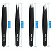 The Élan Bare Precision Set 4-Piece Professional Stainless Steel Tweezer