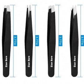 The Élan Bare Precision Set 4-Piece Professional Stainless Steel Tweezer
