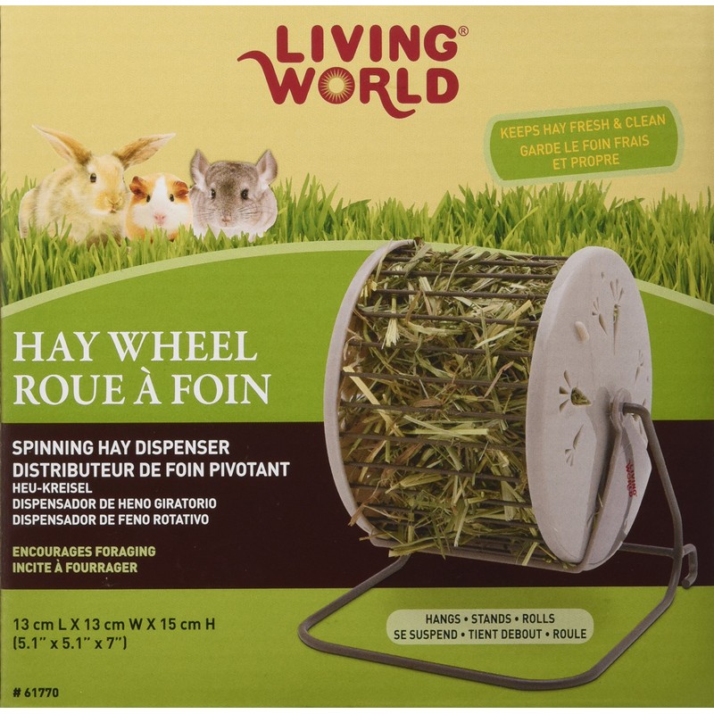 Living World Spinning Hay Dispenser Wheel, 13 x 13 x