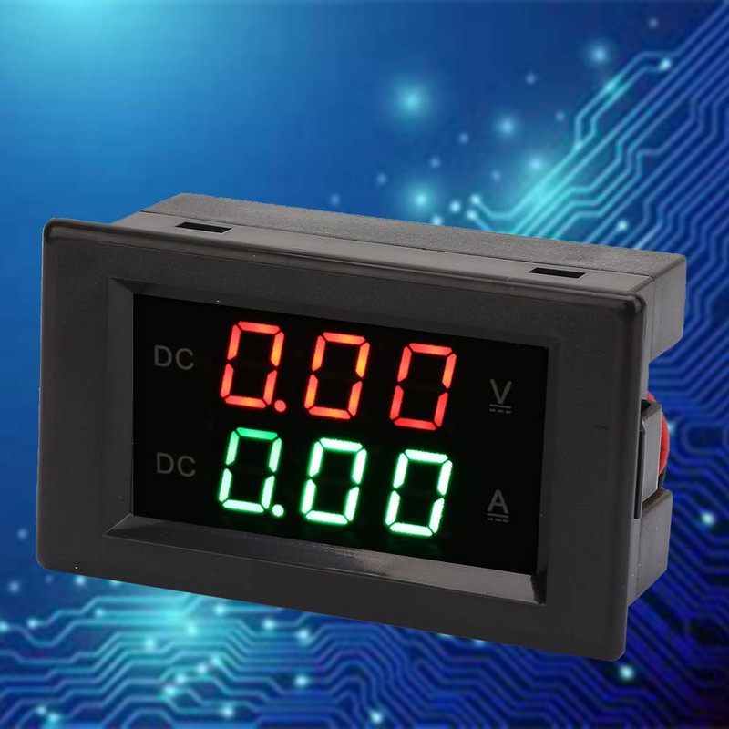 YB4835VA Dual Display Integrated Voltage Ammeter Panel Amp Volt Gauge