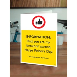 Brainbox Candy Funny Father's Day Card - Favourite Parents - Cheeky Joke Father's Day Cards - For Dad From Son And Daughter