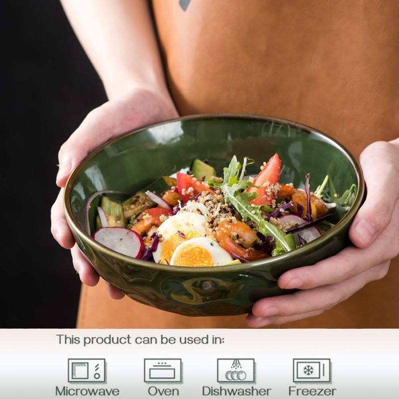 vicrays Ceramic Salad Bowls Set for Kitchen, Serving - 32