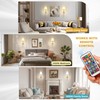 DORESshop Gold Battery Operated Wall Sconce, 24.6in, Set of Two