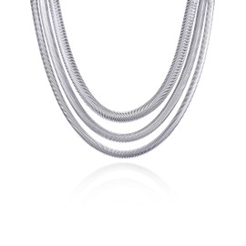 RUGGED steel - Women's Stainless Steel Chain Set (3 Pieces) – Can be worn individually or in a stylish layering look (including jewellery box), Stainless Steel