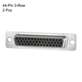 uxcell D-sub Connector DB44 Female Socket 44-pin 3-Row High Density Port Terminal Breakout for Mechanical Equipment CNC Computers Pack of 2