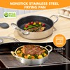 Toutrop Stainless Steel 7QT Saute Pan 14 Inch Deep Frying