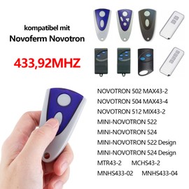 Garage Door Replacement Remote Control Compatible with Novoferm Novotron 502 MAX43-2 Novotron 512 MIX43-2 433.92MHz (2 Pack)