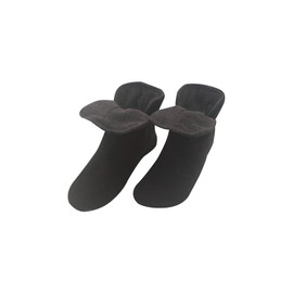 Raikou Slippers for Women, Men, for Indoors, Made of Micro Fleece with ABS and Non-Slip Sole, Super Fluffy Slipper Socks in Beautiful Contrasting Colours - Black - 43/46 EU